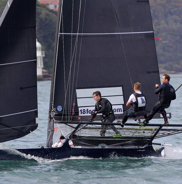 Andoo crosses the finish line in last Sunday's Race 2 of the Spring Championship