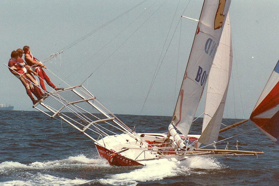 Chesty Bond crew in the Ocean Challenge, 1985 (Frank Quealey)