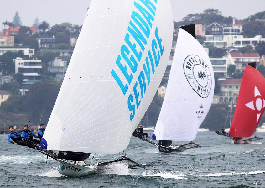 The type of action that spectators will see at the 2020 JJs on Sydney Harbour this week