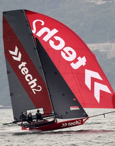 Today's winner Tech2 shows her downwind speed which led to the comfortable victory