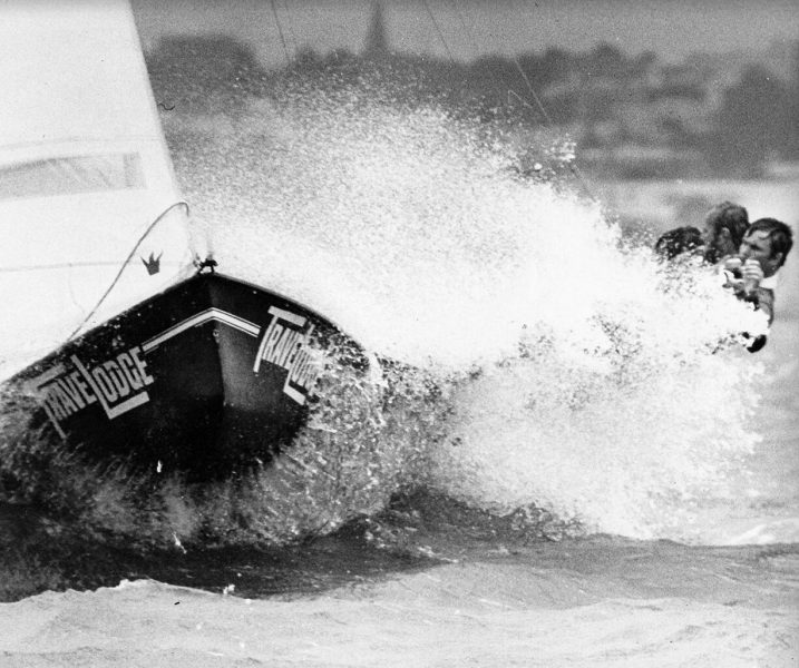 'Woody' drives Travelodge through huge seas at Auckland in 1977 (archive)